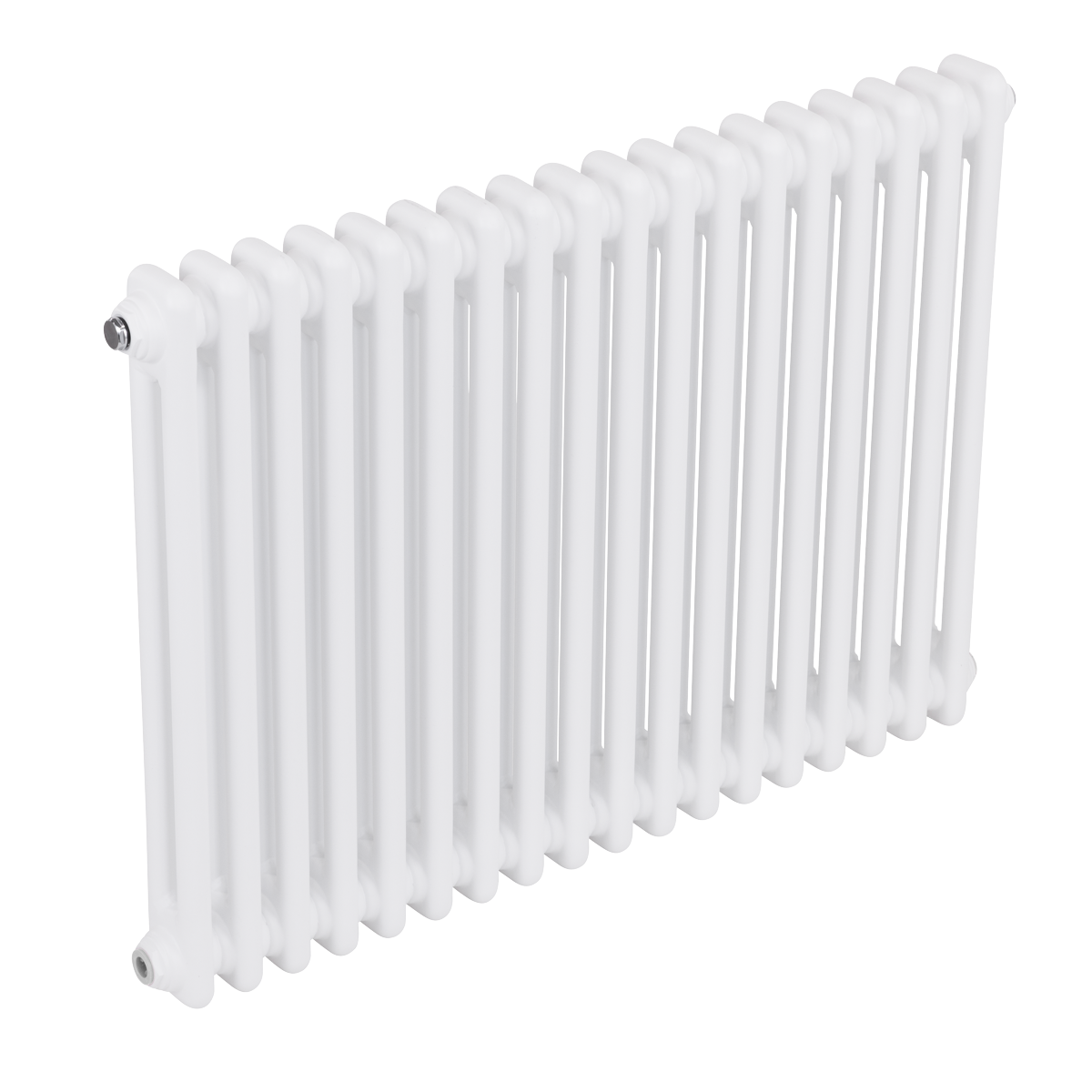 Sealey Baridi Horizontal Traditional 2 Column Radiator 600 x 832mm – White Model No-DH368