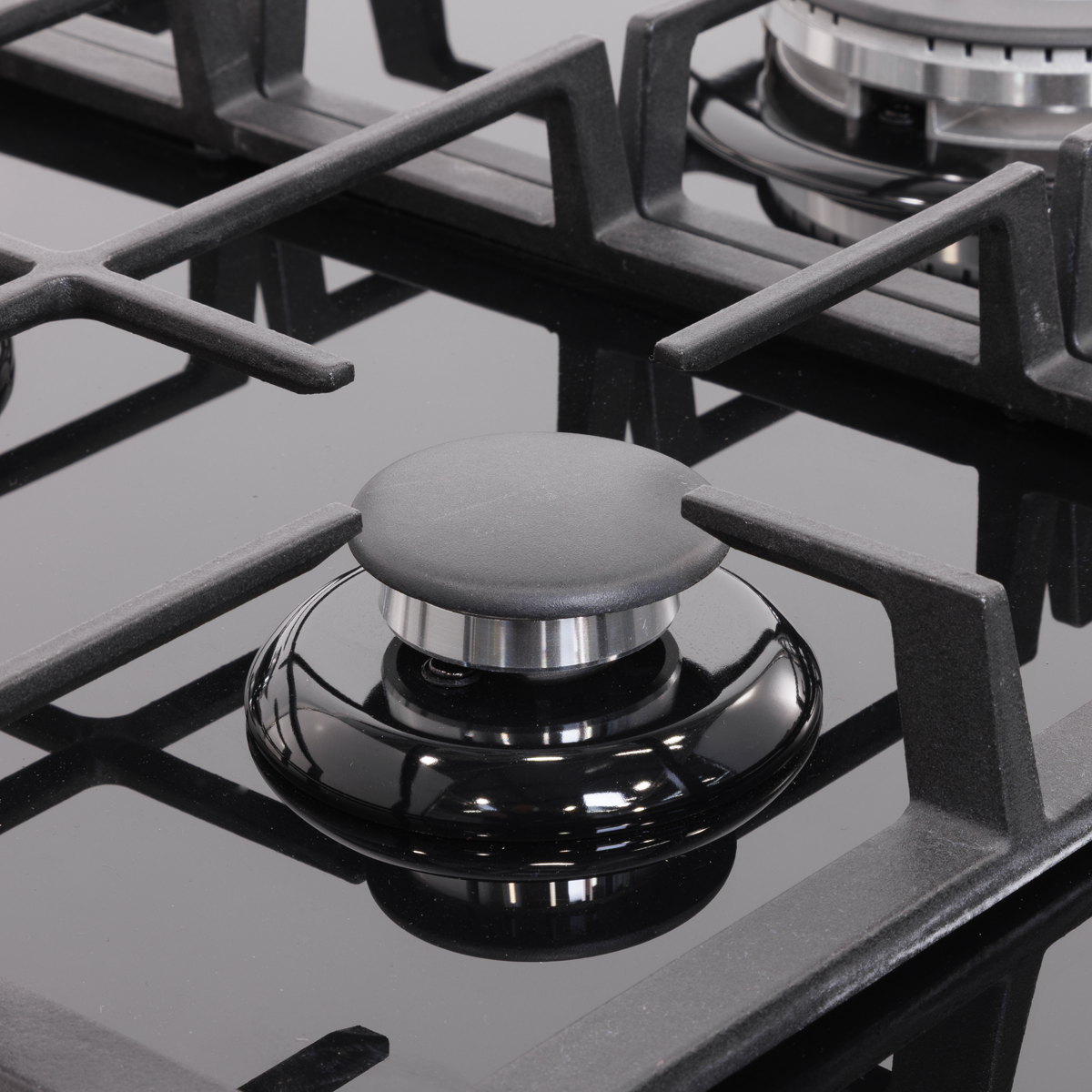 Sealey Baridi 90cm Gas Hob Black Glass with 5 Burners, Cast Iron Supports & Auto Ignition 11kW Model No-DH383