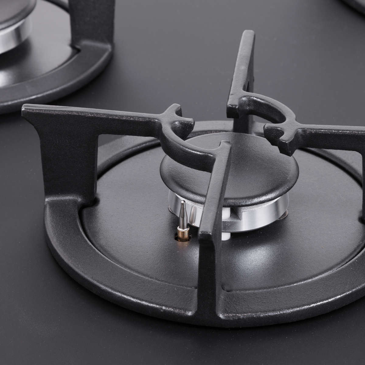 Sealey Baridi 90cm Gas Hob Matt Black 5 Burners Cast Iron Supports & Auto Ignition 10.4kW Model No-DH385