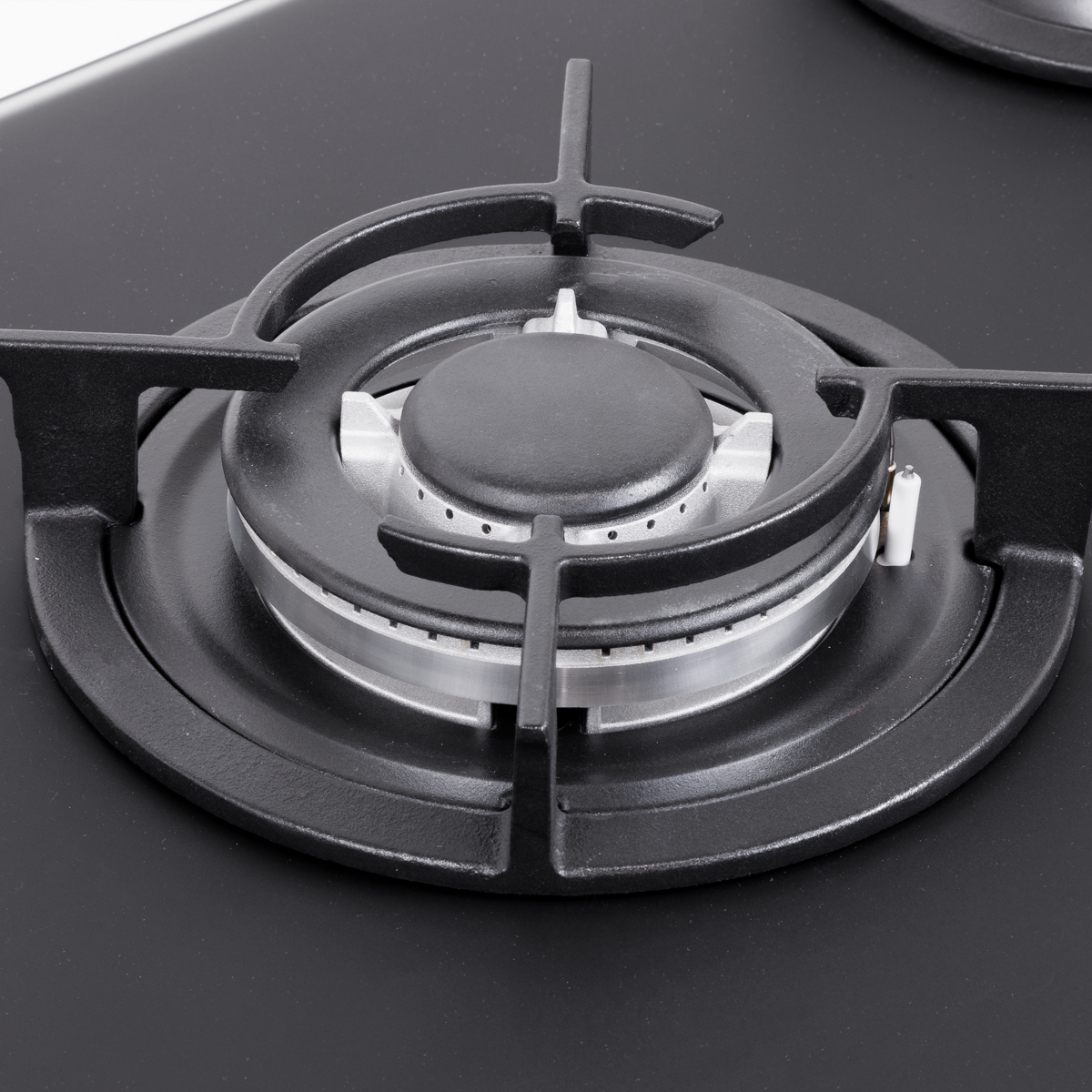 Sealey Baridi 90cm Gas Hob Matt Black 5 Burners Cast Iron Supports & Auto Ignition 10.4kW Model No-DH385