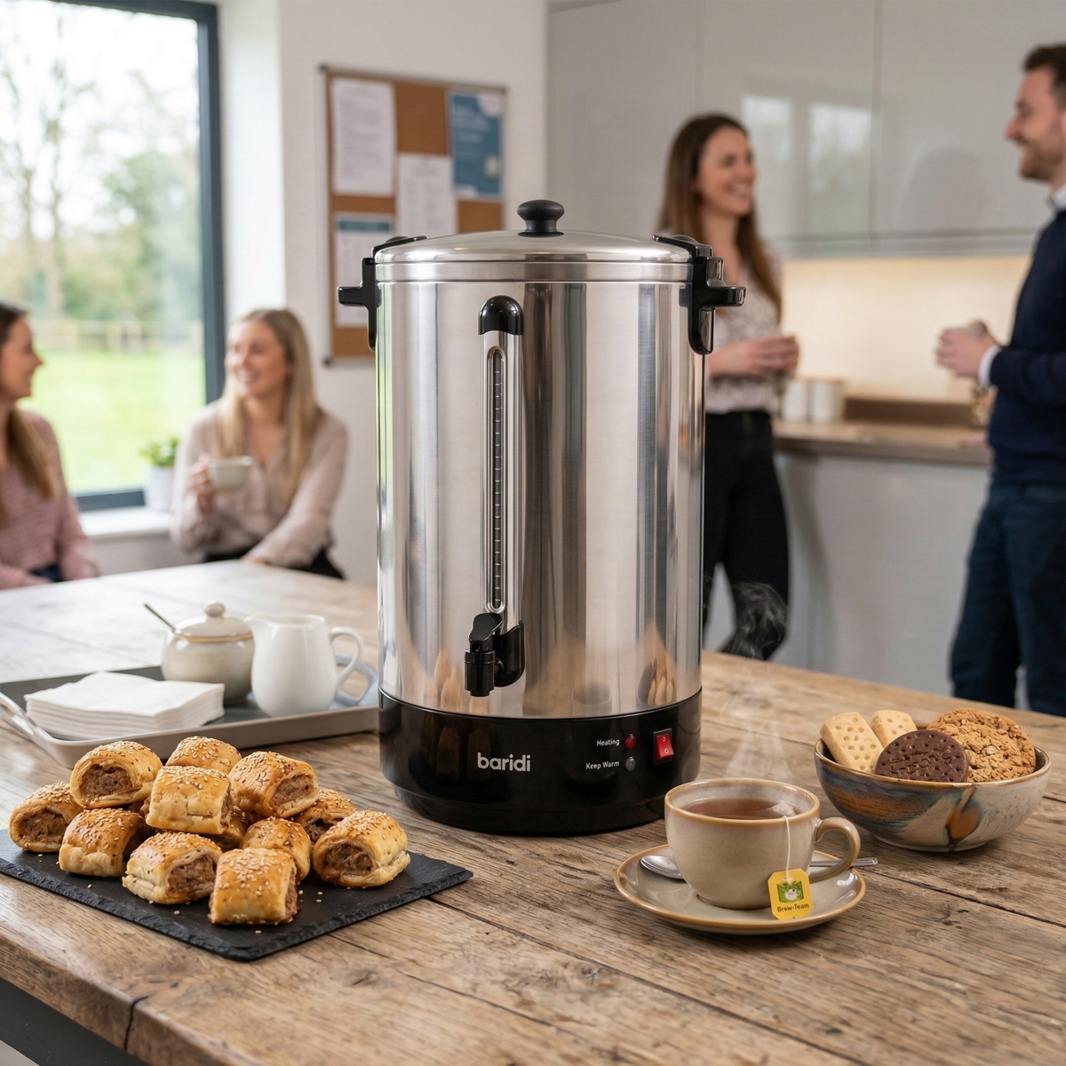 Sealey Baridi Hot Water Boiler, Tea Urn 30L Capacity - Stainless Steel Model No-DH388
