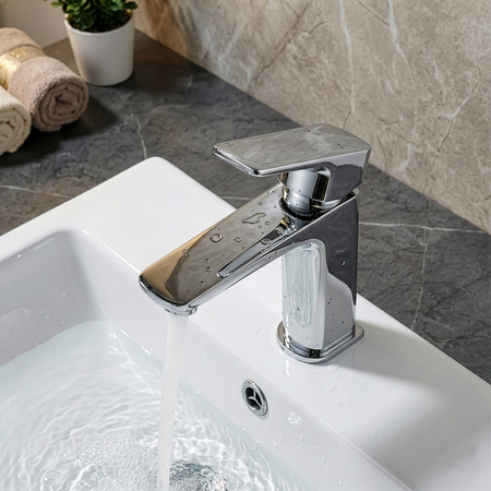 Sealey Baridi Basin Mixer Tap with Clicker Waste - Chrome Model No-DH392