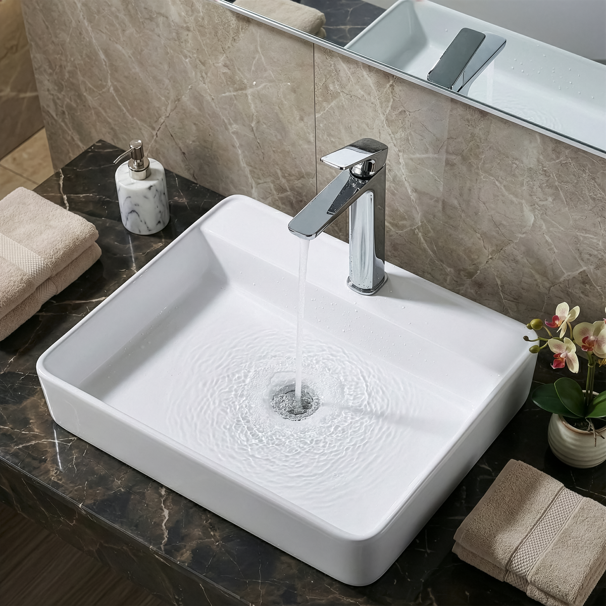 Sealey Baridi High Basin Mixer Tap with Clicker Waste - Chrome Model No-DH394