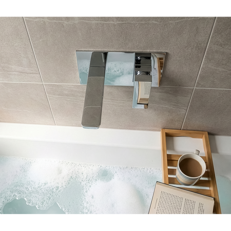 Sealey Baridi Wall Mounting Basin Mixer Tap, Square - Chrome Model No-DH396
