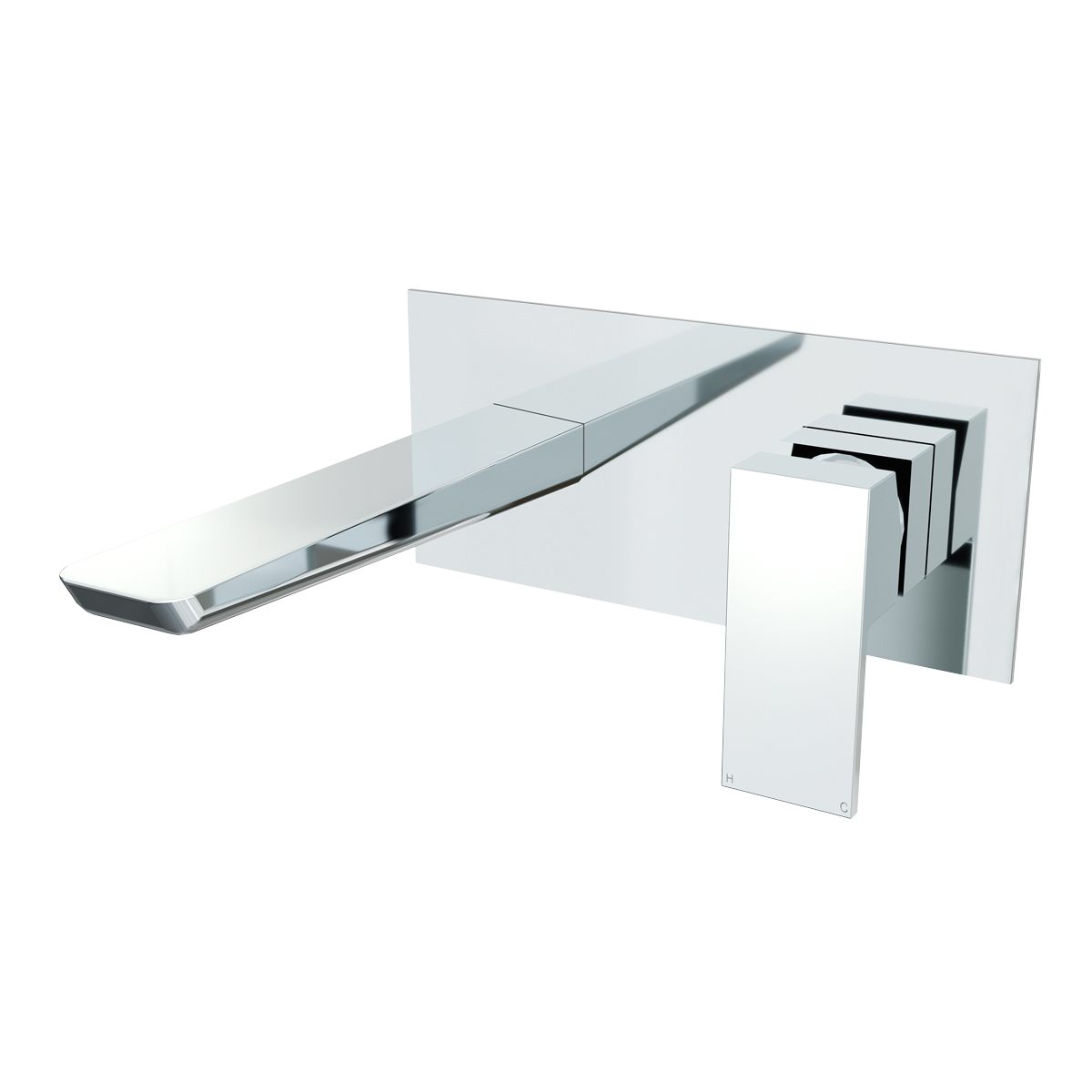 Sealey Baridi Wall Mounting Basin Mixer Tap, Square - Chrome Model No-DH396