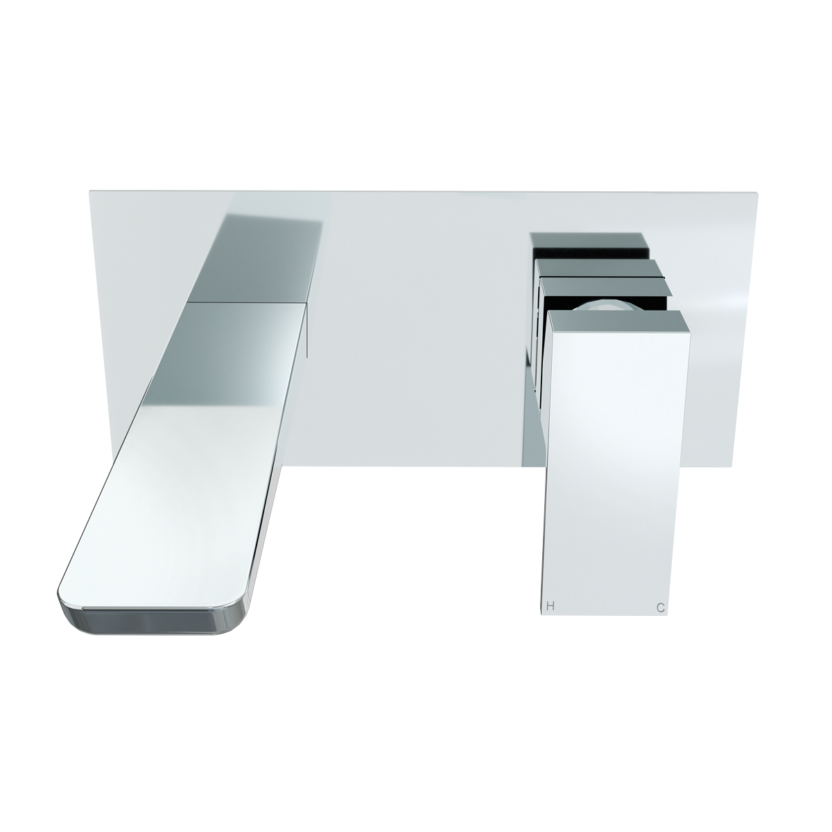 Sealey Baridi Wall Mounting Basin Mixer Tap, Square - Chrome Model No-DH396