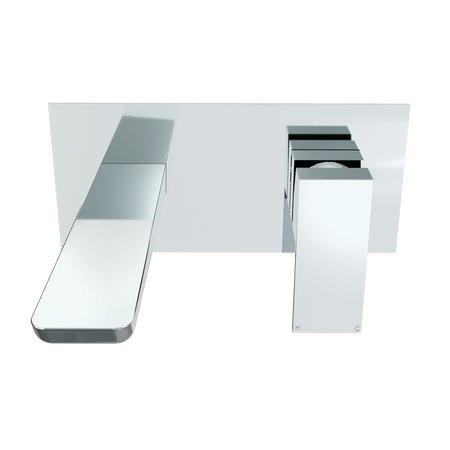 Sealey Baridi Wall Mounting Basin Mixer Tap, Square - Chrome Model No-DH396