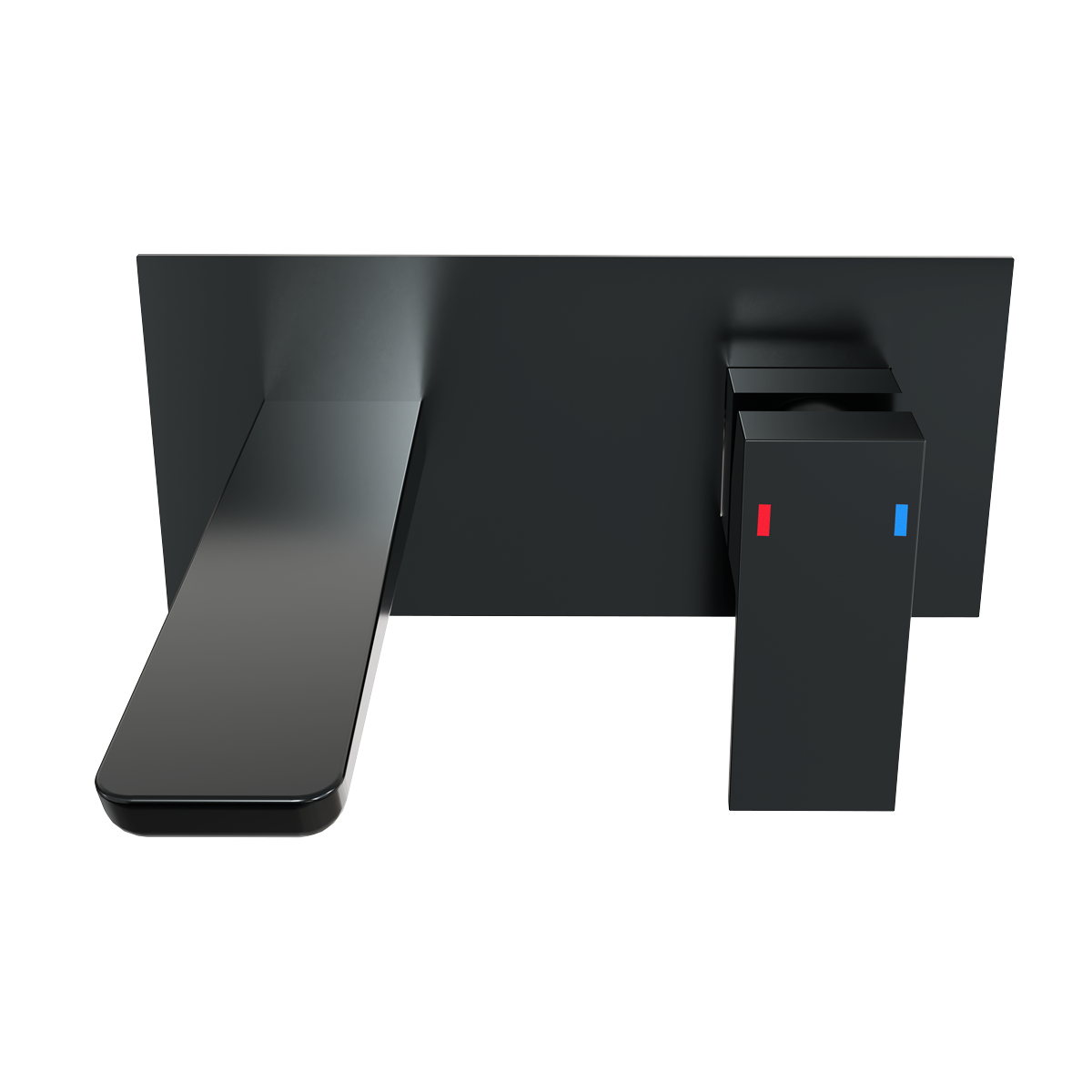 Sealey Baridi Wall Mounting Basin Mixer Tap, Square - Matt Black Model No-DH397