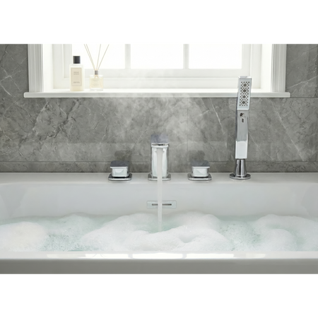 Sealey Baridi Bath Mounting 4-Hole Mixer Tap with Shower Head - Chrome Model No-DH398