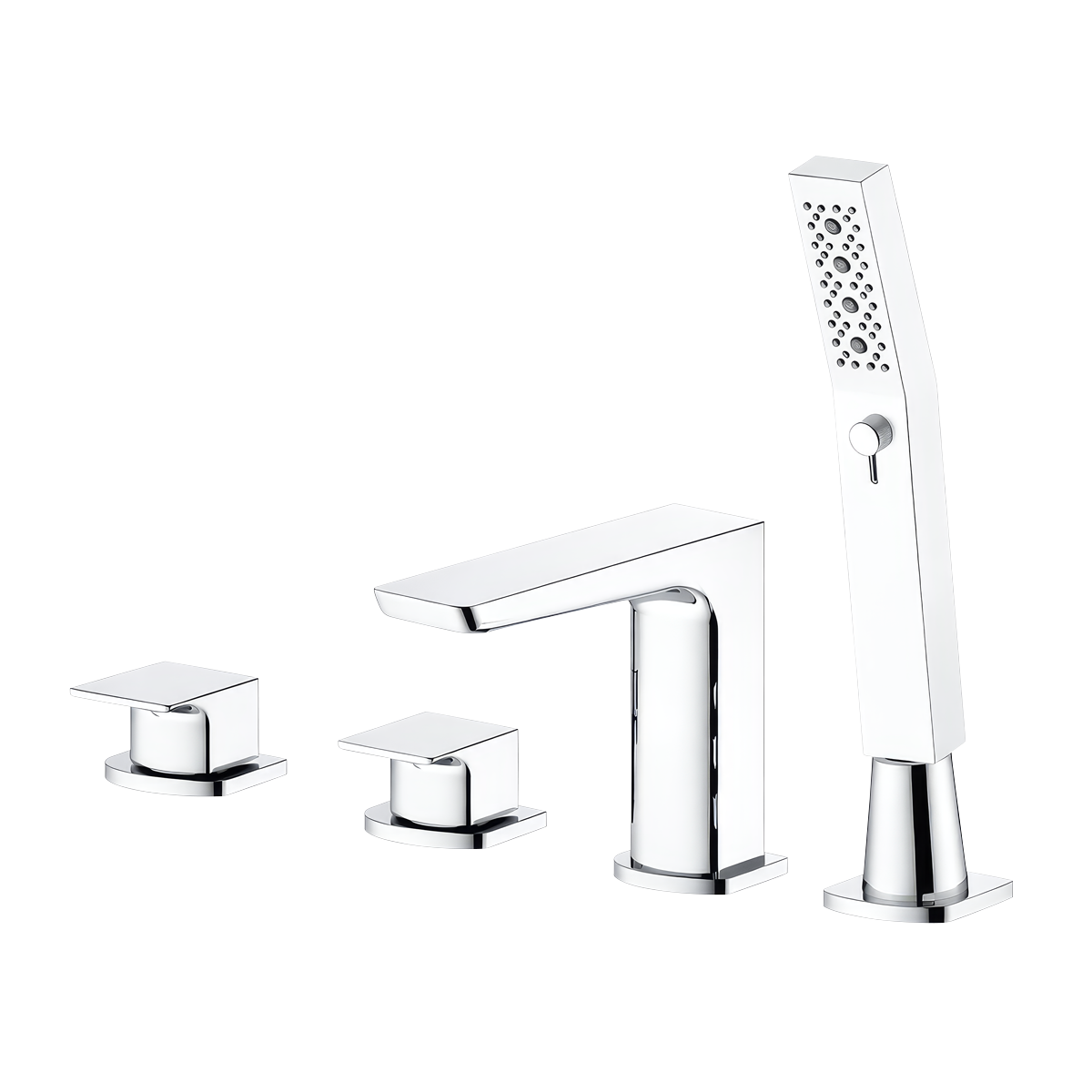 Sealey Baridi Bath Mounting 4-Hole Mixer Tap with Shower Head - Chrome Model No-DH398