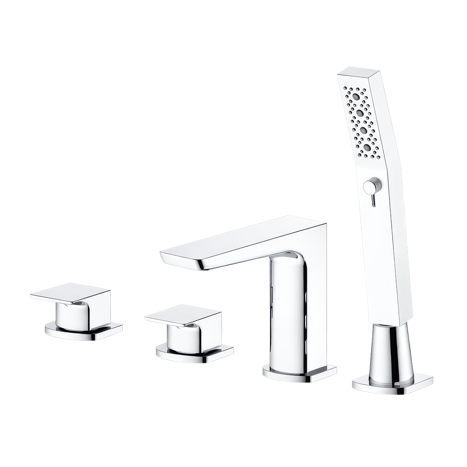 Sealey Baridi Bath Mounting 4-Hole Mixer Tap with Shower Head - Chrome Model No-DH398