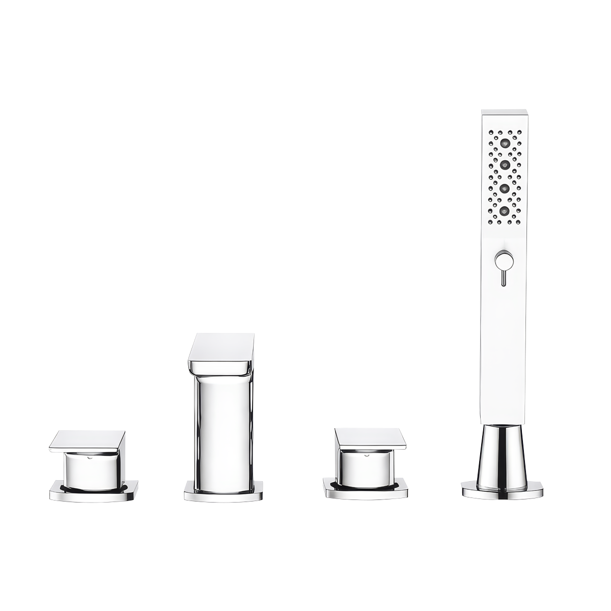 Sealey Baridi Bath Mounting 4-Hole Mixer Tap with Shower Head - Chrome Model No-DH398