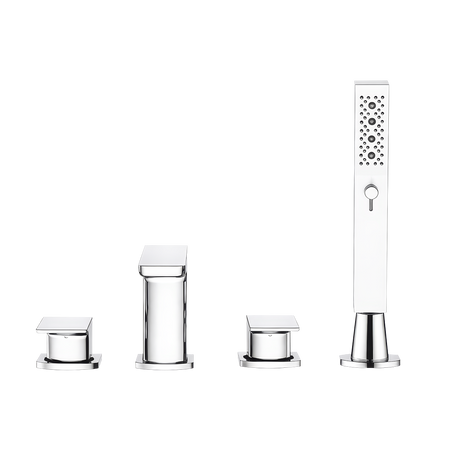 Sealey Baridi Bath Mounting 4-Hole Mixer Tap with Shower Head - Chrome Model No-DH398