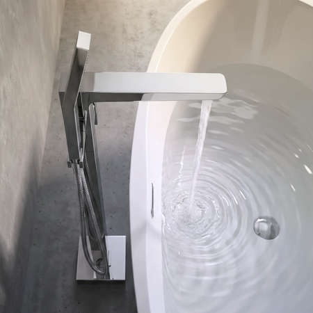 Sealey Baridi Freestanding Bath Mixer Tap with Shower - Chrome Model No-DH400