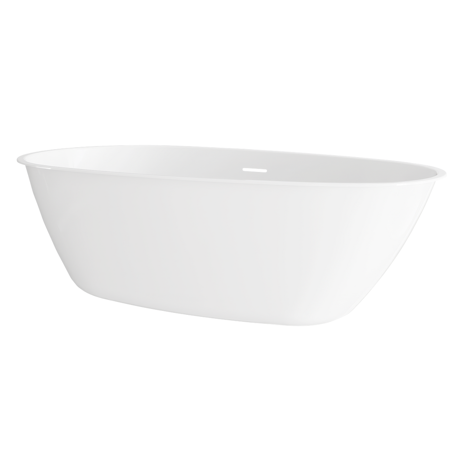 Sealey Baridi Double-Ended Slim Rim Bath with Overflow System 150cm – Gloss White Model No-DH416