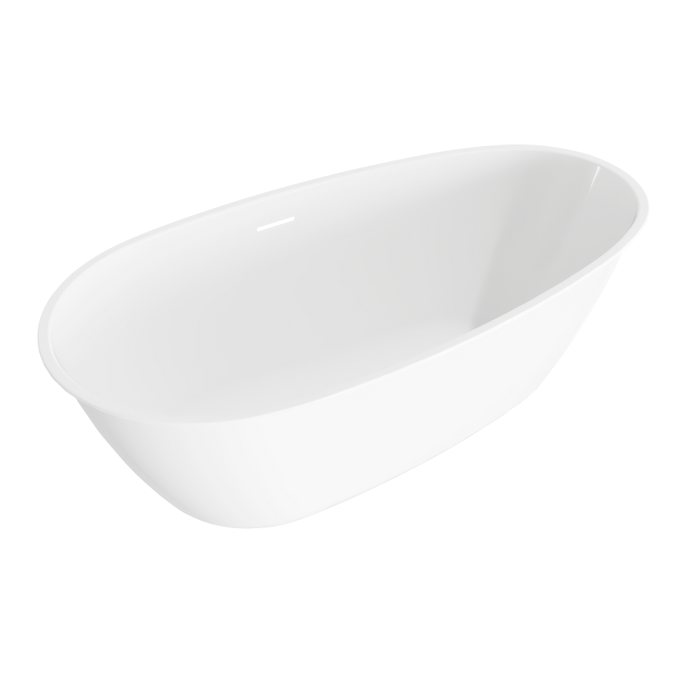 Sealey Baridi Double-Ended Slim Rim Bath with Overflow System 170cm - Gloss White Model No-DH418