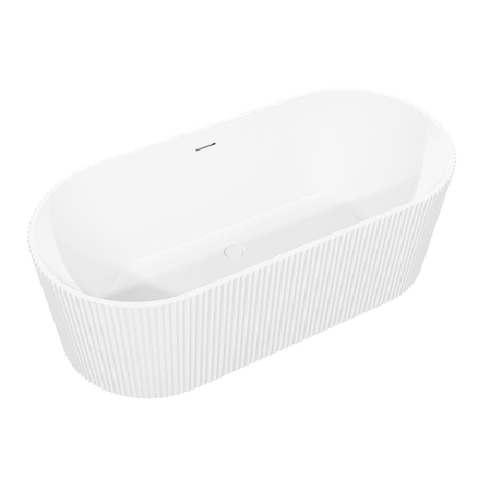 Sealey Baridi Double-Ended Fluted Design Bath with Slim Rim 150cm – Gloss White Model No-DH419