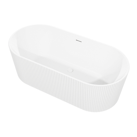 Sealey Baridi Double-Ended Fluted Design Bath with Slim Rim 150cm – Gloss White Model No-DH419
