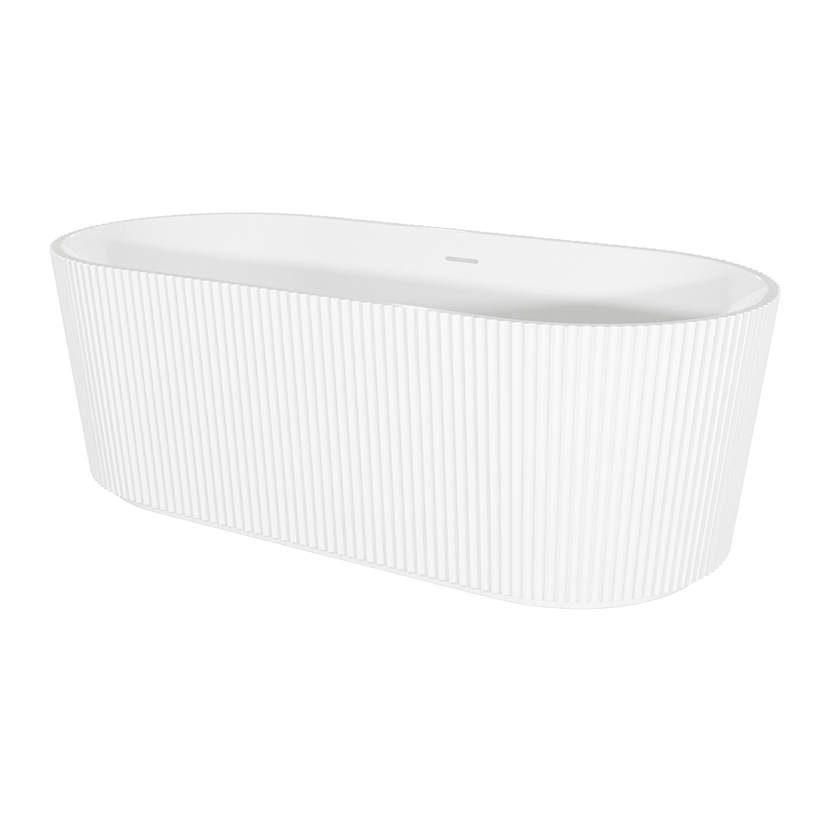 Sealey Baridi Double-Ended Fluted Design Bath with Slim Rim 150cm – Gloss White Model No-DH419
