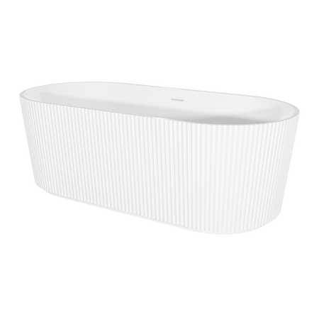 Sealey Baridi Double-Ended Fluted Design Bath with Slim Rim 150cm – Gloss White Model No-DH419