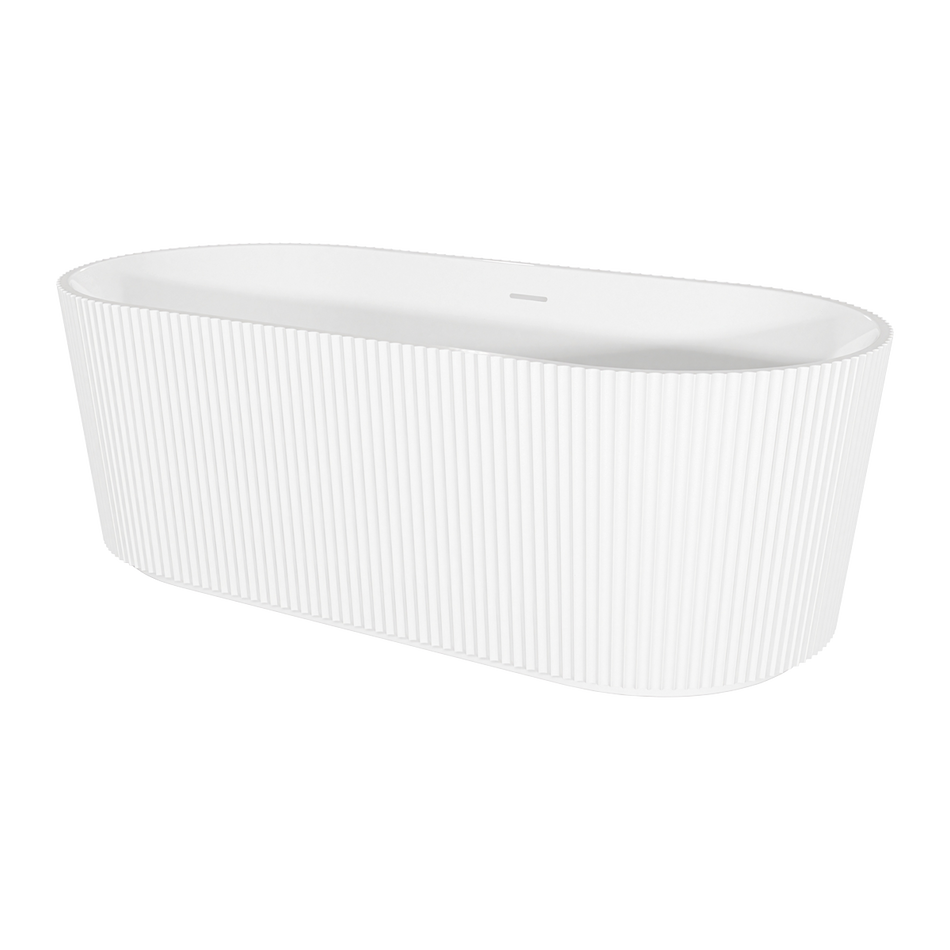 Sealey Baridi Double-Ended Fluted Design Bath with Slim Rim 150cm – Gloss White Model No-DH419