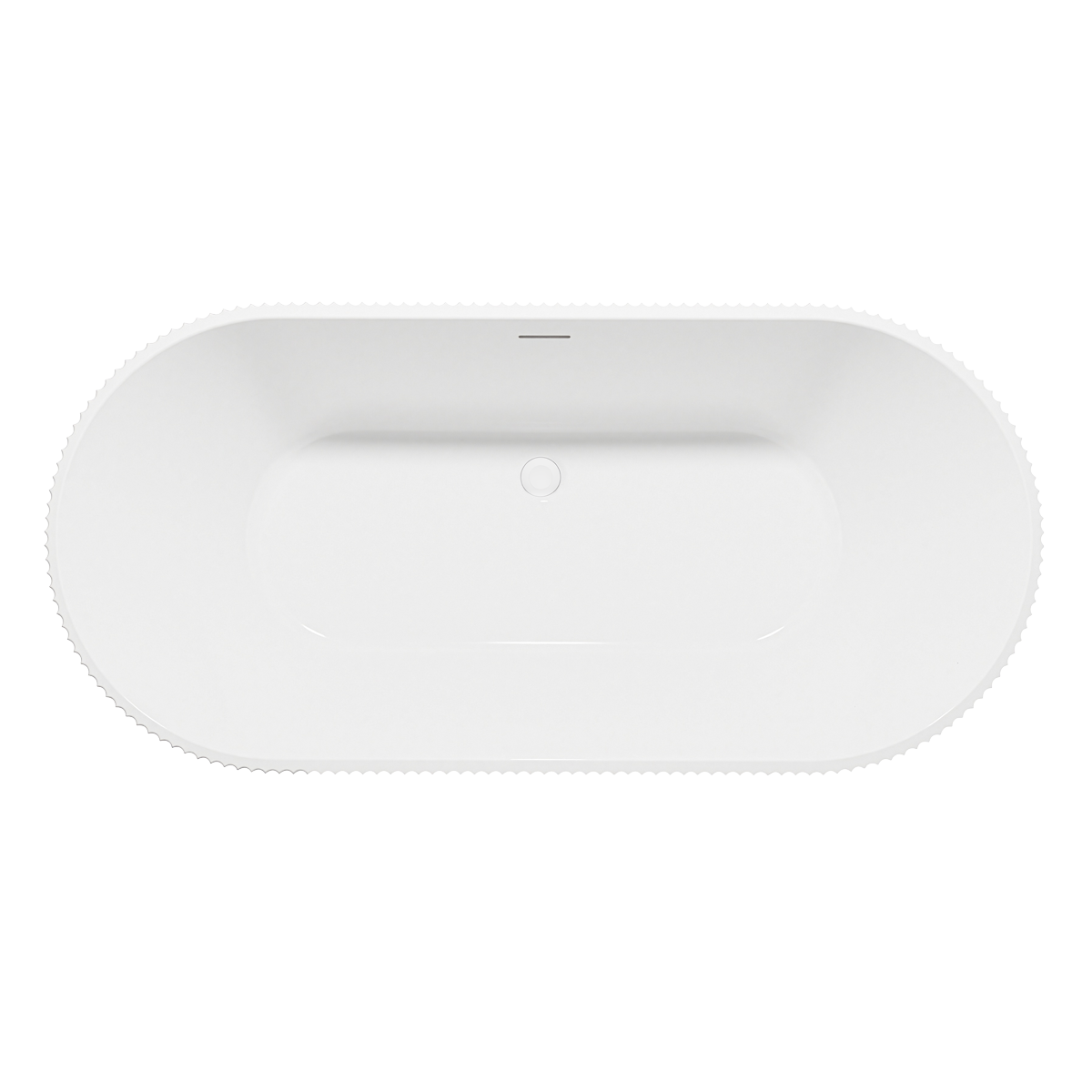 Sealey Baridi Double-Ended Fluted Design Bath with Slim Rim 150cm – Gloss White Model No-DH419
