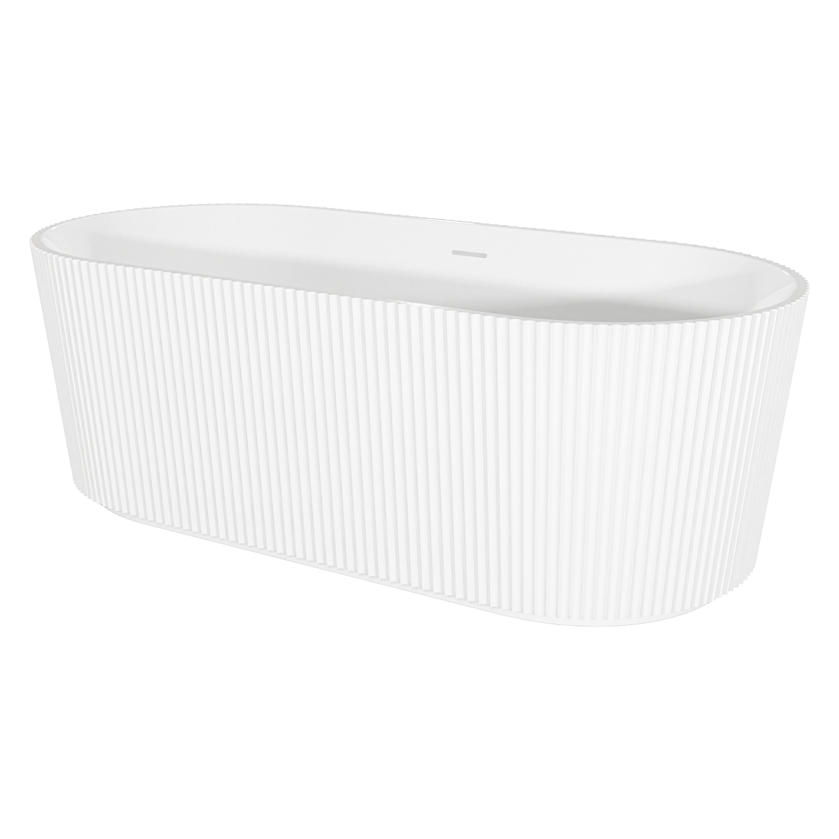 Sealey Baridi Double-Ended Fluted Design Bath with Slim Rim 168cm – Gloss White Model No-DH420