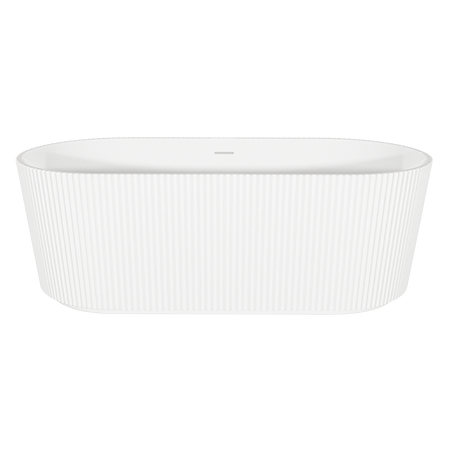 Sealey Baridi Double-Ended Fluted Design Bath with Slim Rim 168cm – Gloss White Model No-DH420