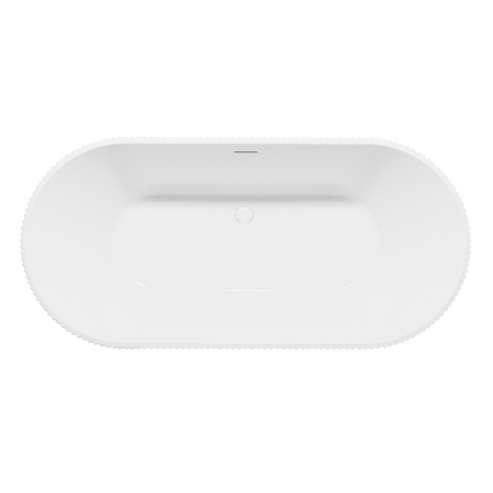 Sealey Baridi Double-Ended Fluted Design Bath with Slim Rim 168cm – Gloss White Model No-DH420