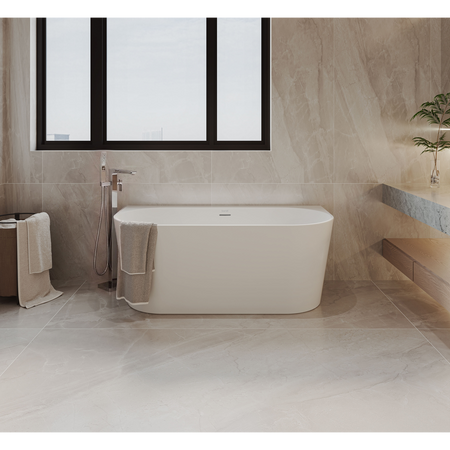 Sealey Baridi Back-to-Wall Slim Rim Bath with Overflow System 150cm – Gloss White Model No-DH421