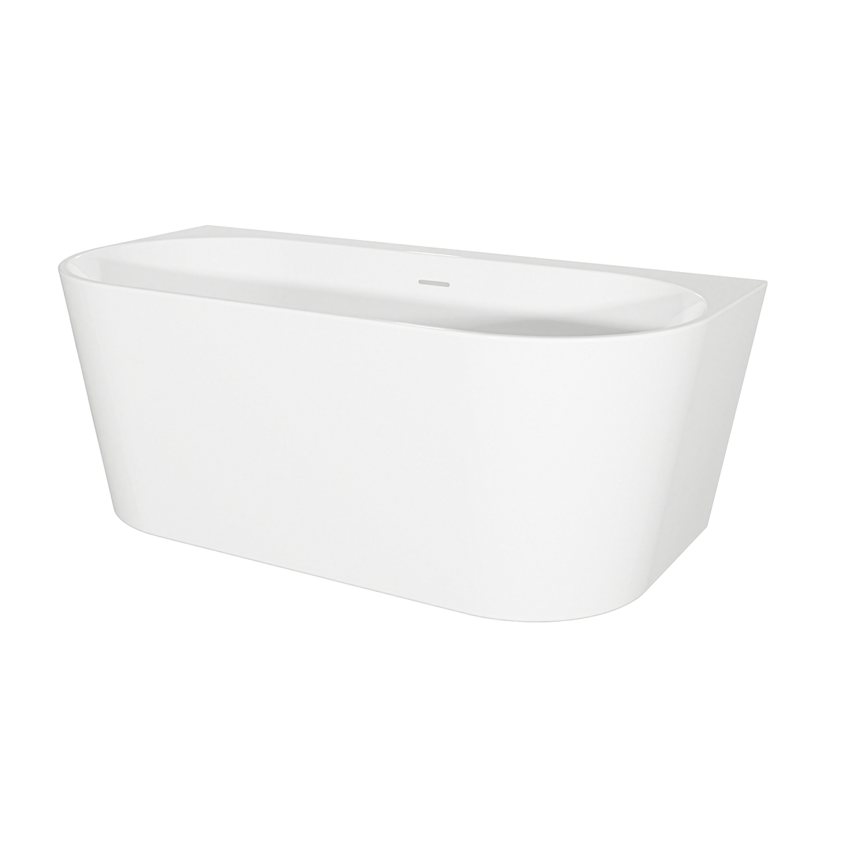 Sealey Baridi Back-to-Wall Slim Rim Bath with Overflow System 150cm – Gloss White Model No-DH421