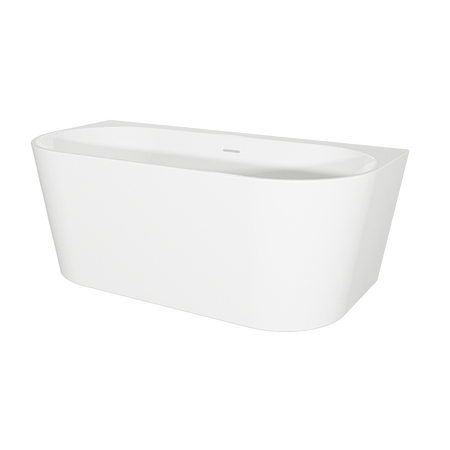 Sealey Baridi Back-to-Wall Slim Rim Bath with Overflow System 150cm – Gloss White Model No-DH421
