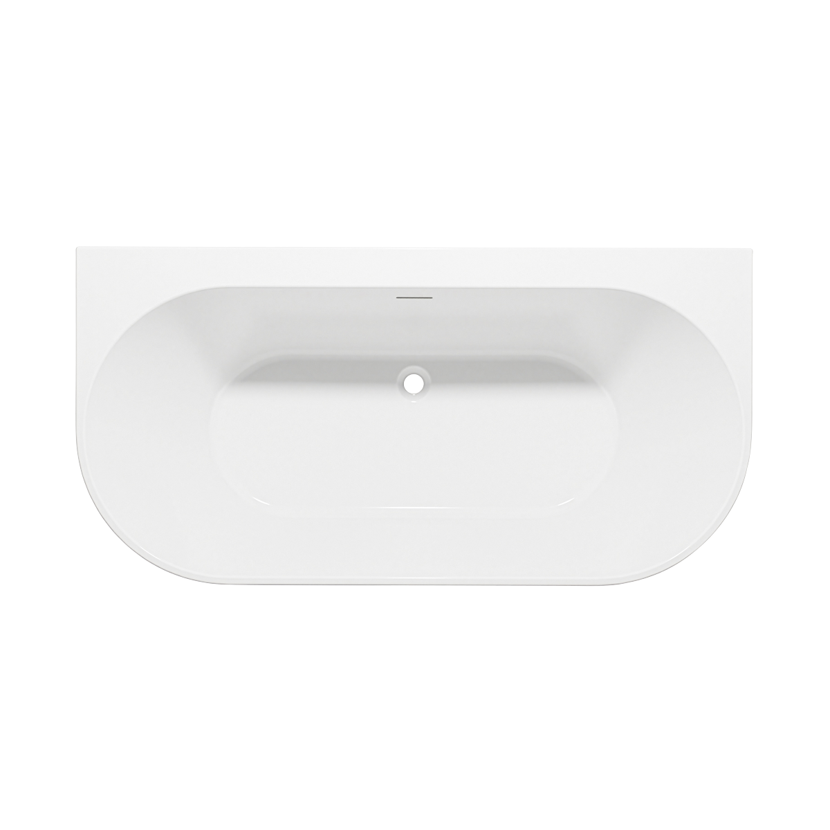 Sealey Baridi Back-to-Wall Slim Rim Bath with Overflow System 150cm – Gloss White Model No-DH421