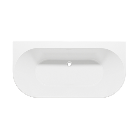 Sealey Baridi Back-to-Wall Slim Rim Bath with Overflow System 150cm – Gloss White Model No-DH421