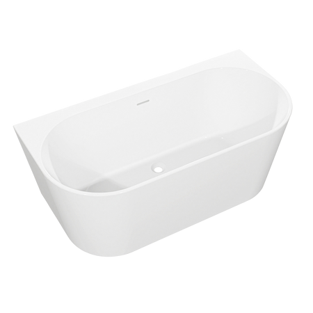 Sealey Baridi Back-to-Wall Slim Rim Bath with Overflow System 170cm – Gloss White Model No-DH422