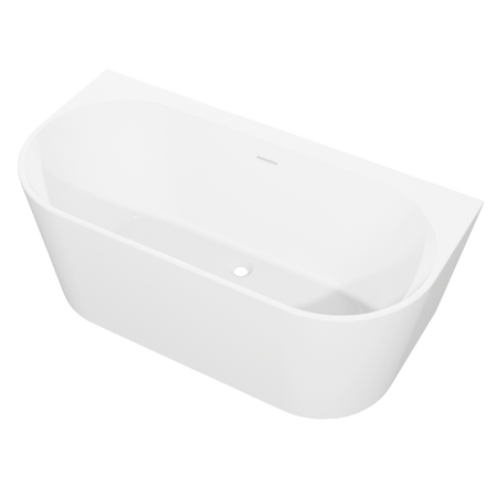 Sealey Baridi Back-to-Wall Slim Rim Bath with Overflow System 170cm – Gloss White Model No-DH422
