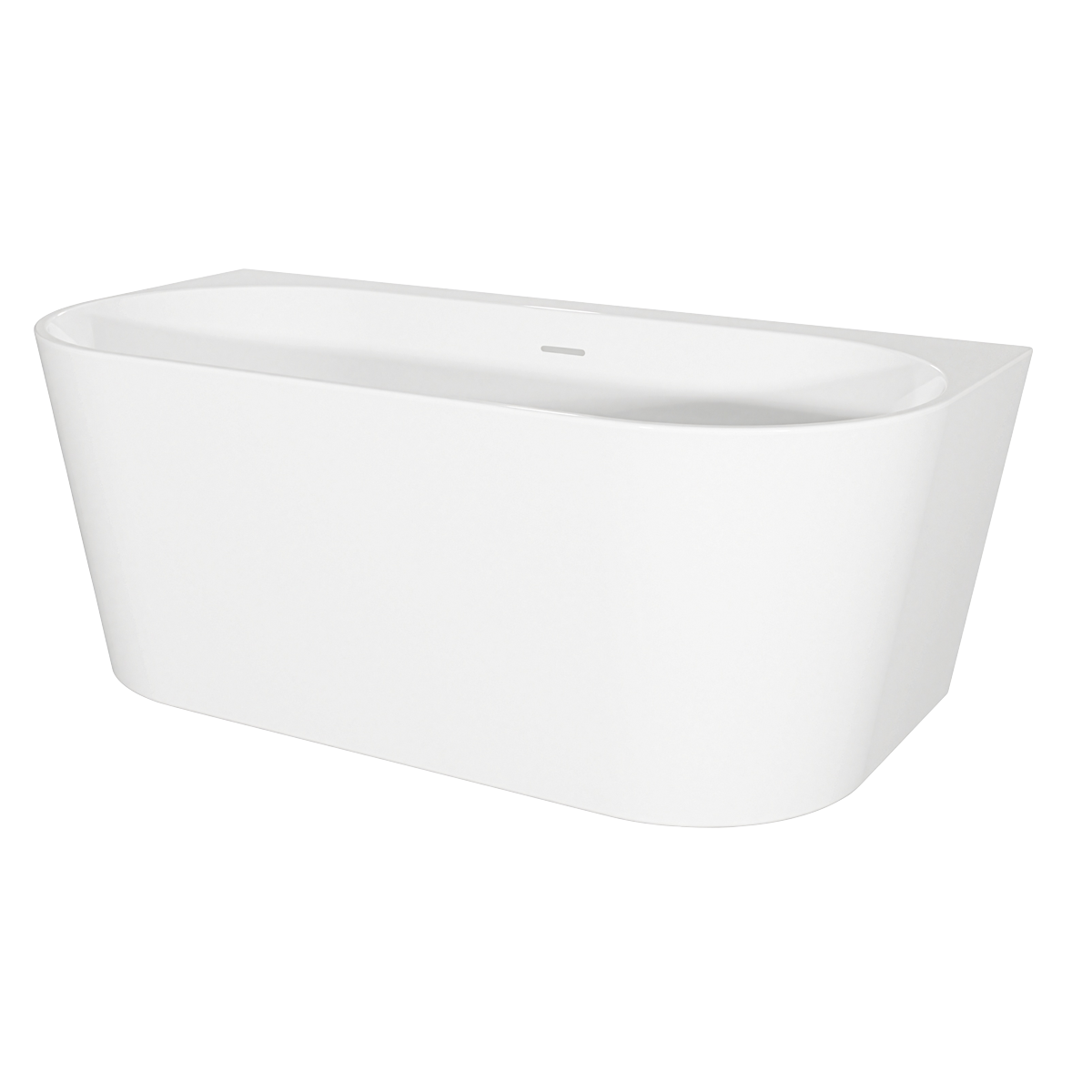 Sealey Baridi Back-to-Wall Slim Rim Bath with Overflow System 170cm – Gloss White Model No-DH422
