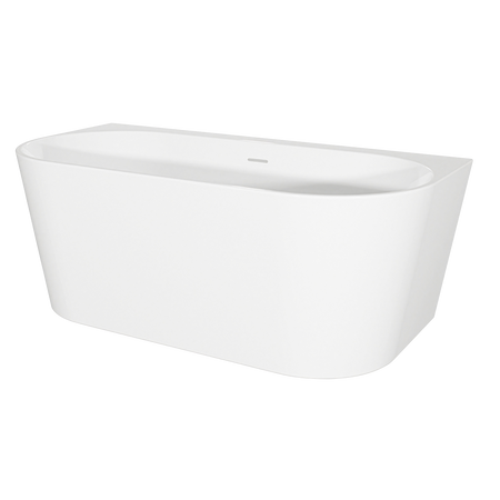 Sealey Baridi Back-to-Wall Slim Rim Bath with Overflow System 170cm – Gloss White Model No-DH422
