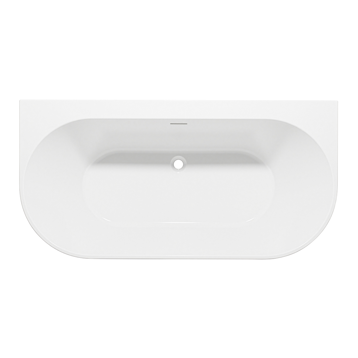 Sealey Baridi Back-to-Wall Slim Rim Bath with Overflow System 170cm – Gloss White Model No-DH422