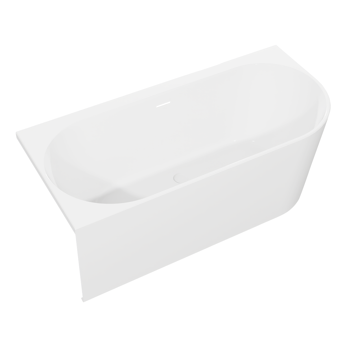 Sealey Baridi Left-Hand Corner Slim Rim Bath with Overflow System 150cm – Gloss White Model No-DH423