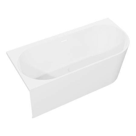 Sealey Baridi Left-Hand Corner Slim Rim Bath with Overflow System 150cm – Gloss White Model No-DH423