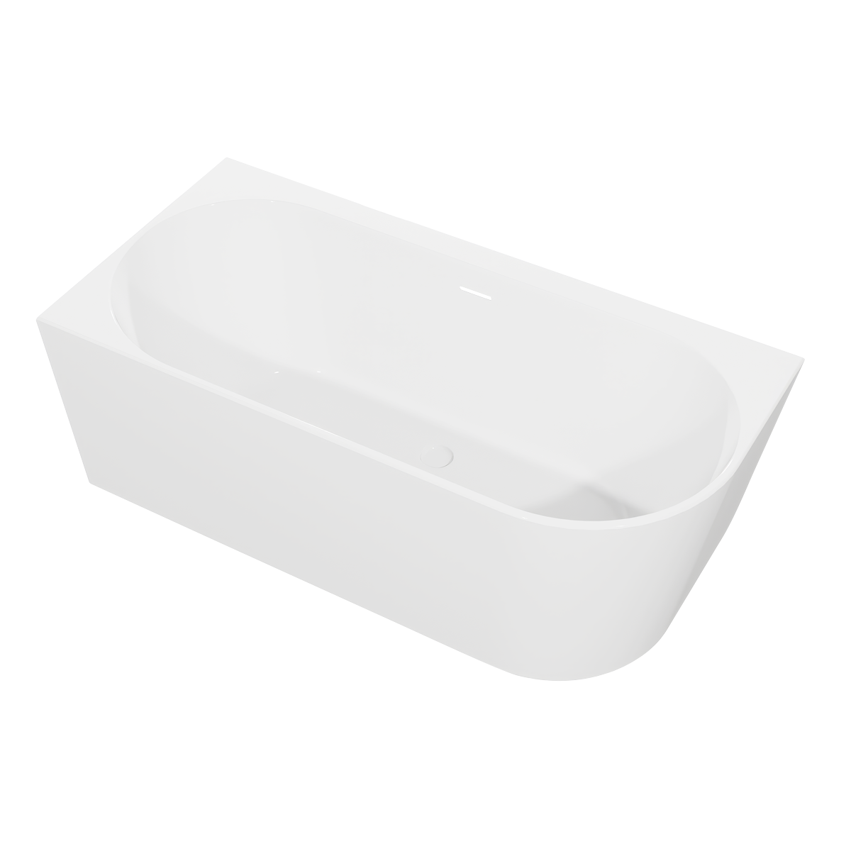 Sealey Baridi Left-Hand Corner Slim Rim Bath with Overflow System 150cm – Gloss White Model No-DH423