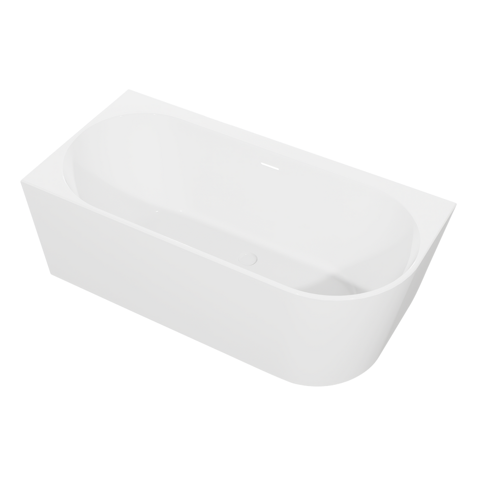 Sealey Baridi Left-Hand Corner Slim Rim Bath with Overflow System 150cm – Gloss White Model No-DH423
