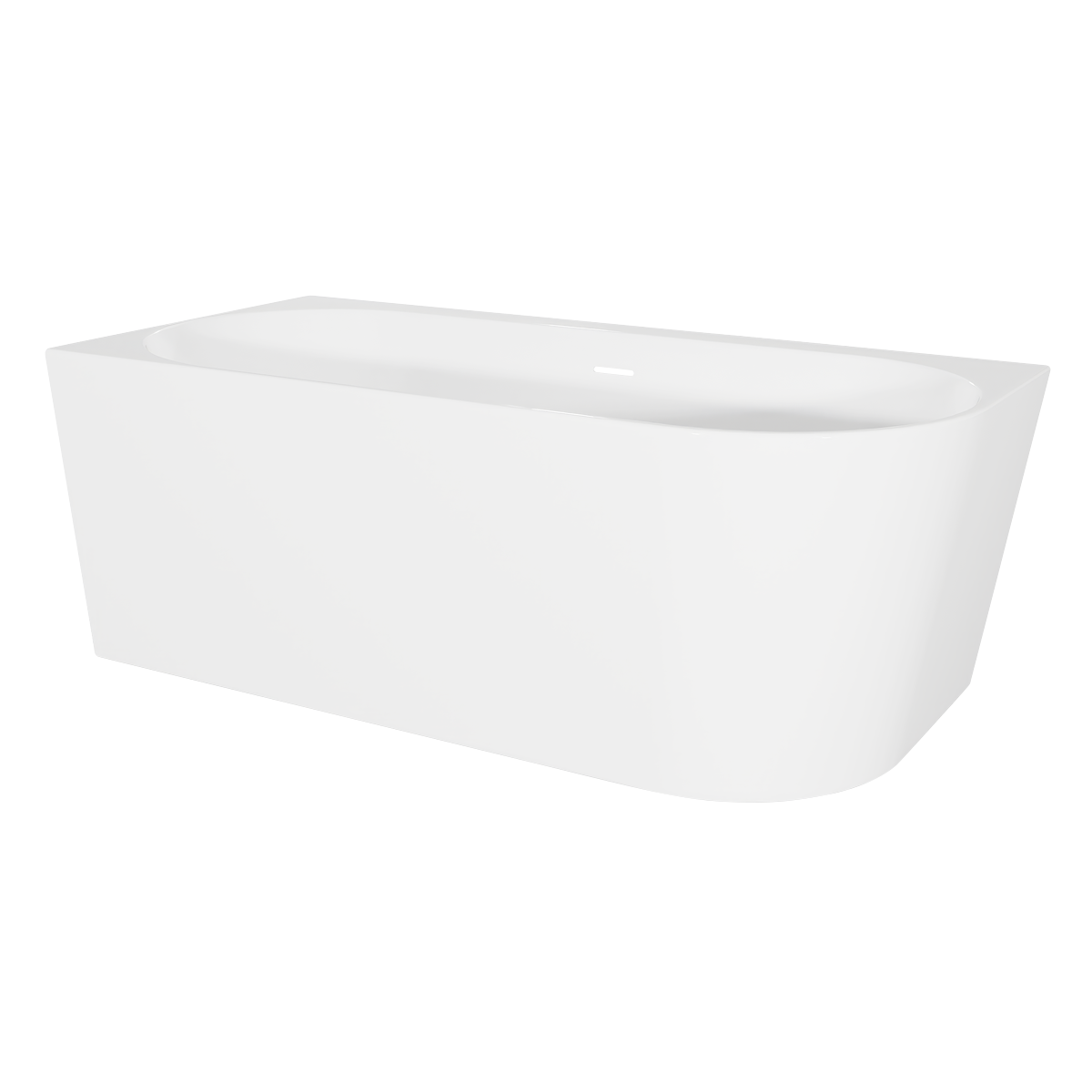 Sealey Baridi Left-Hand Corner Slim Rim Bath with Overflow System 160cm – Gloss White Model No-DH424