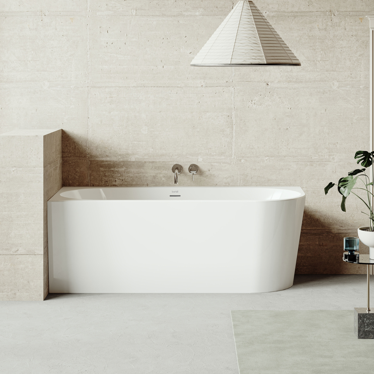 Sealey Baridi Left-Hand Corner Slim Rim Bath with Overflow System 170cm – Gloss White Model No-DH425