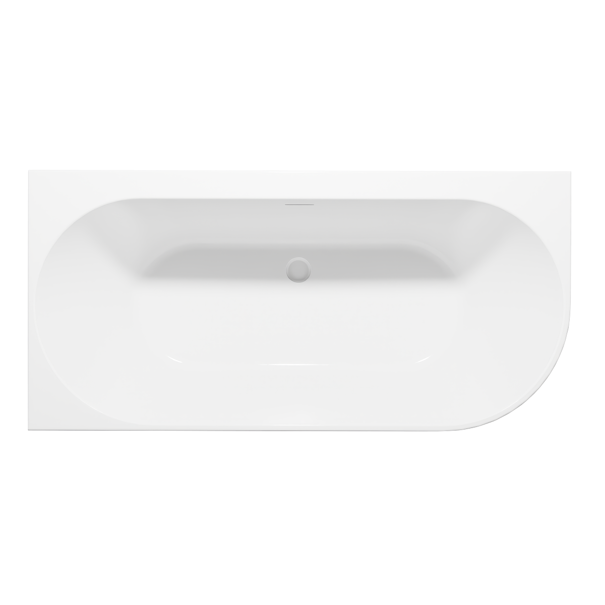 Sealey Baridi Left-Hand Corner Slim Rim Bath with Overflow System 170cm – Gloss White Model No-DH425