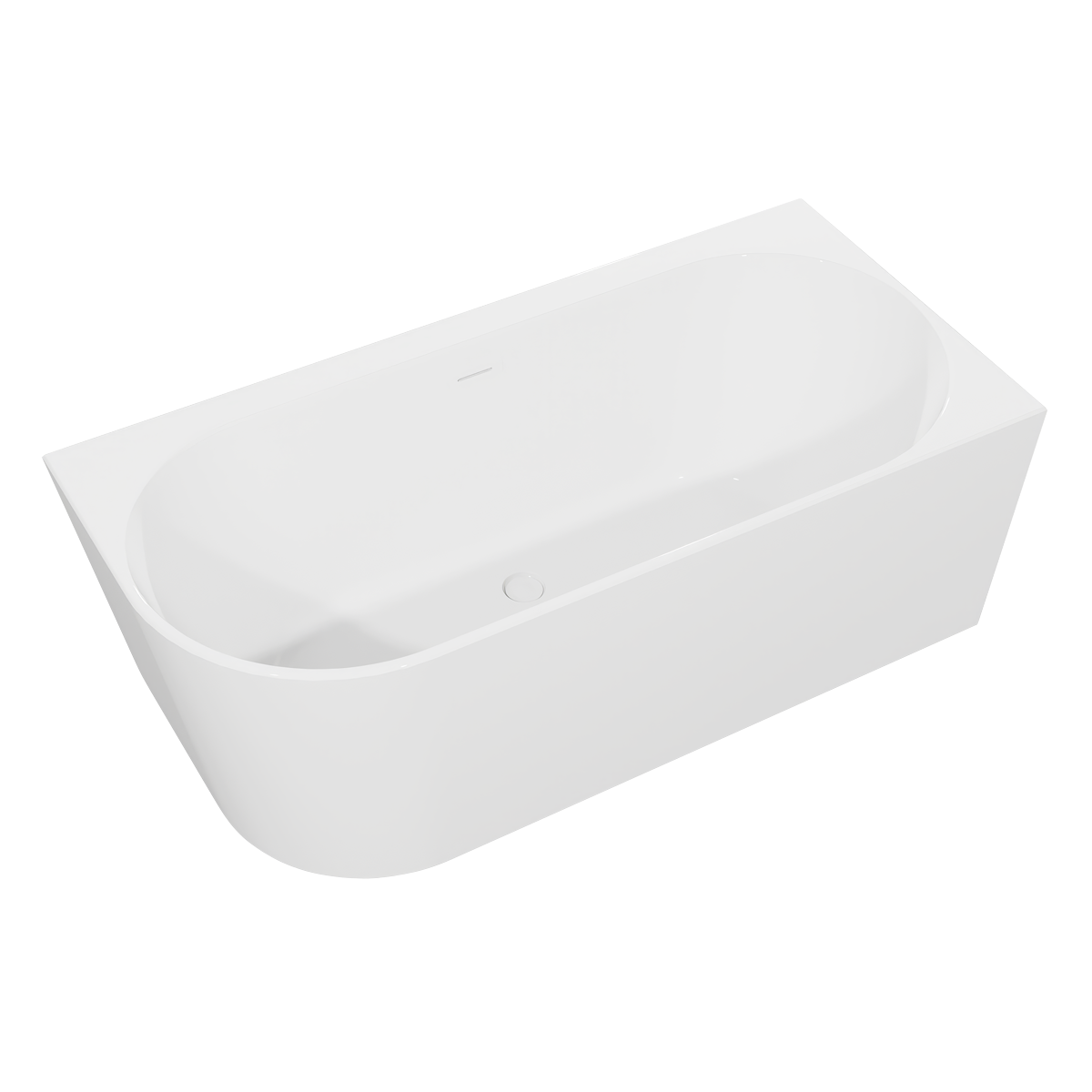 Sealey Baridi Right-Hand Corner Slim Rim Bath with Overflow System 160cm – Gloss White Model No-DH427