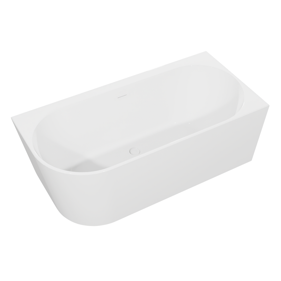 Sealey Baridi Right-Hand Corner Slim Rim Bath with Overflow System 160cm – Gloss White Model No-DH427