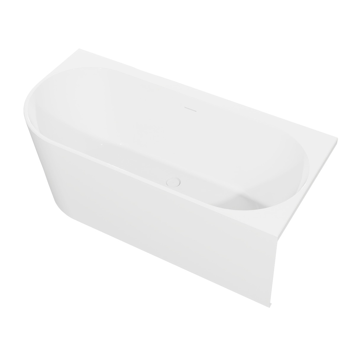 Sealey Baridi Right-Hand Corner Slim Rim Bath with Overflow System 160cm – Gloss White Model No-DH427