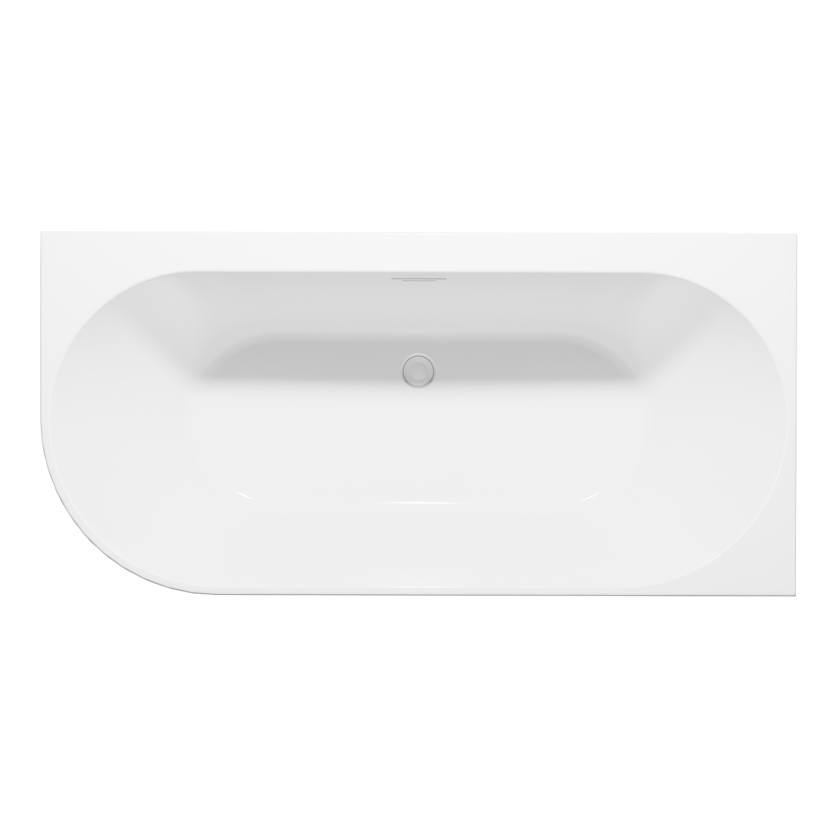 Sealey Baridi Right-Hand Corner Slim Rim Bath with Overflow System 160cm – Gloss White Model No-DH427